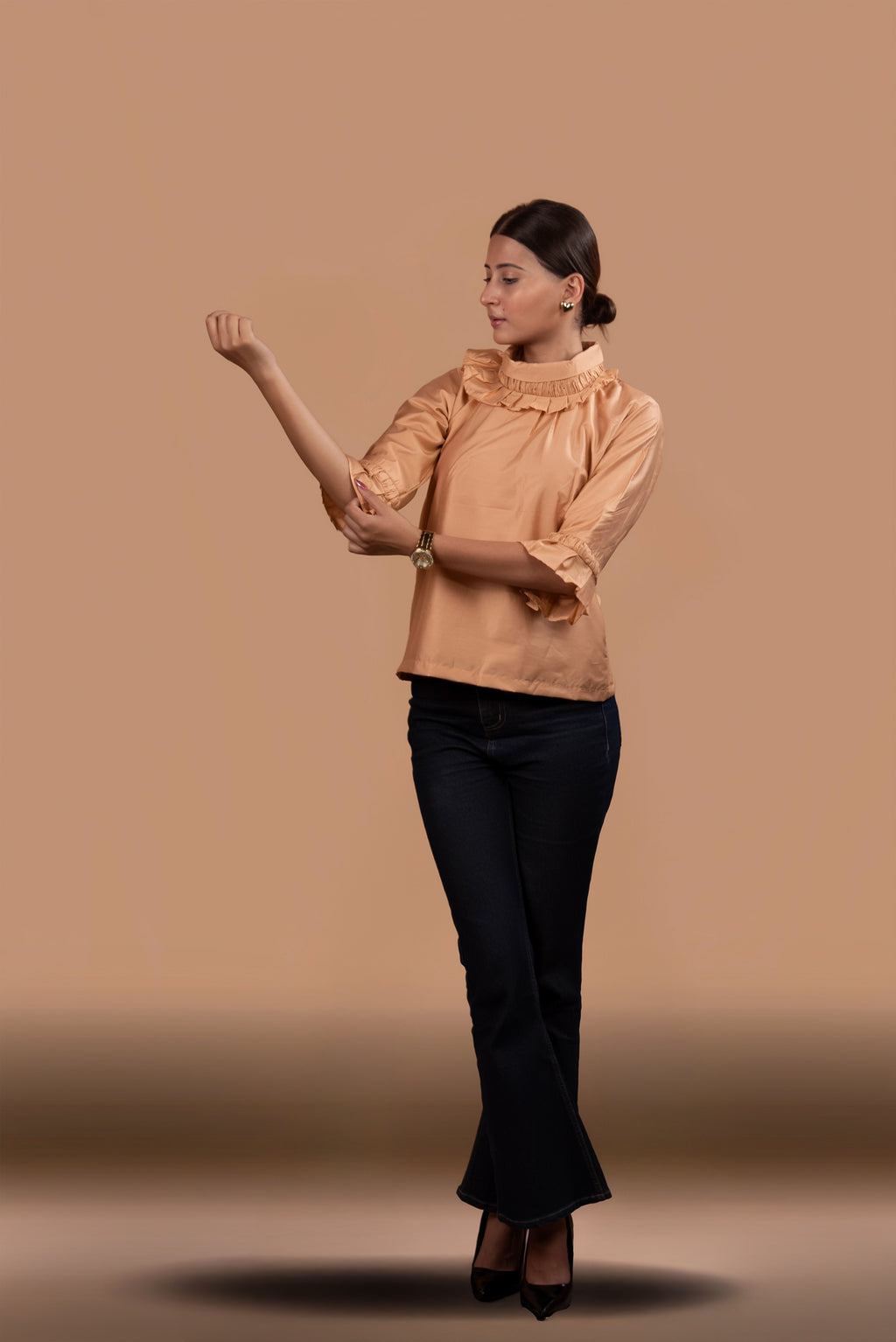 Structured Collar Top