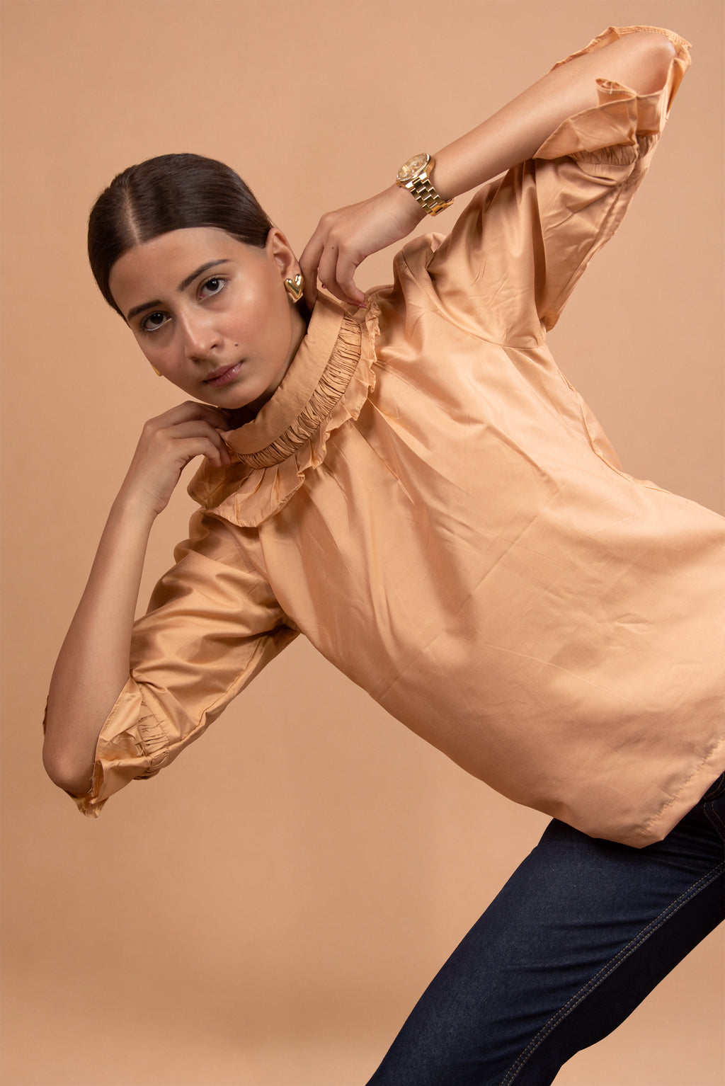 Structured Collar Top