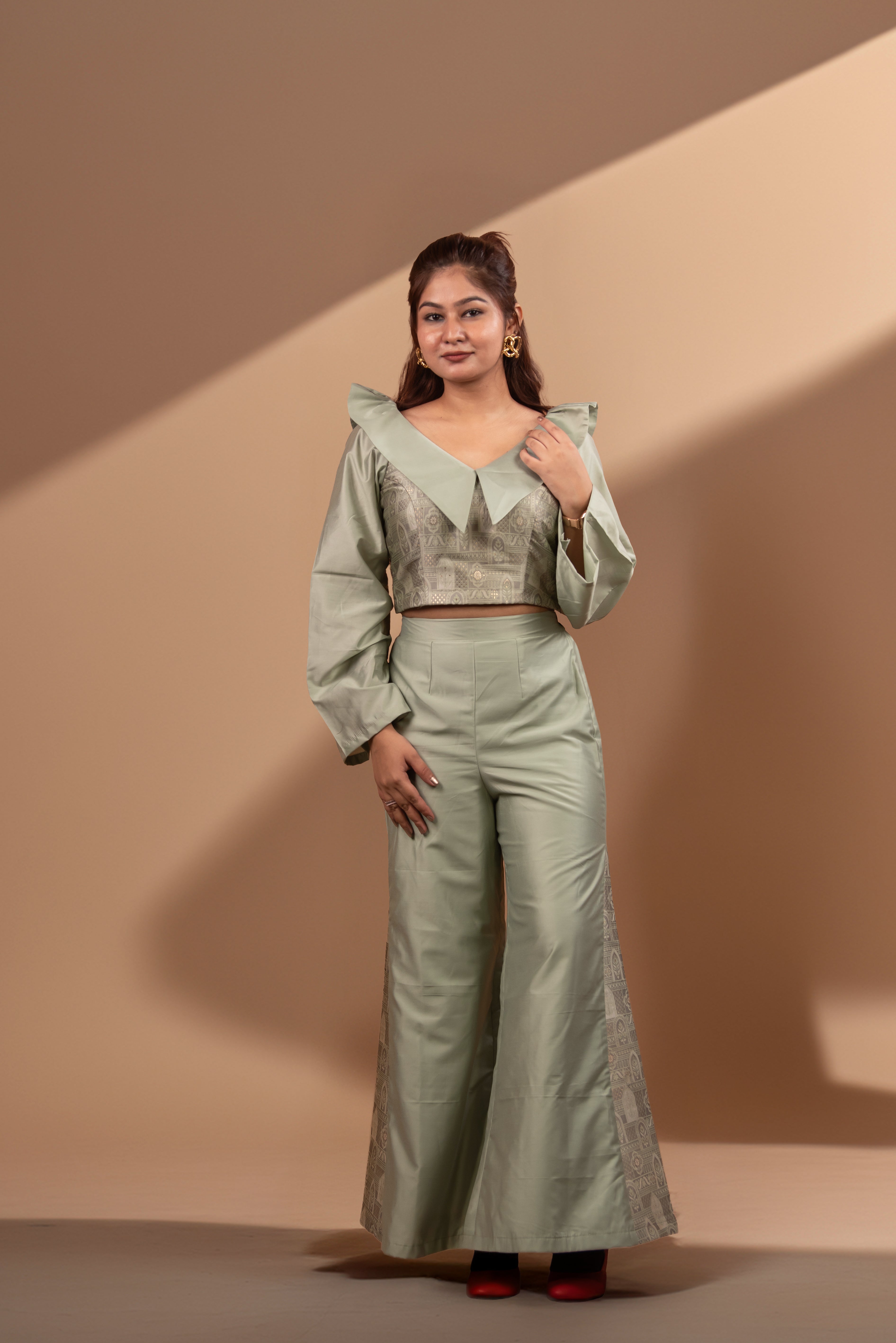 Banarasi Sage Green set