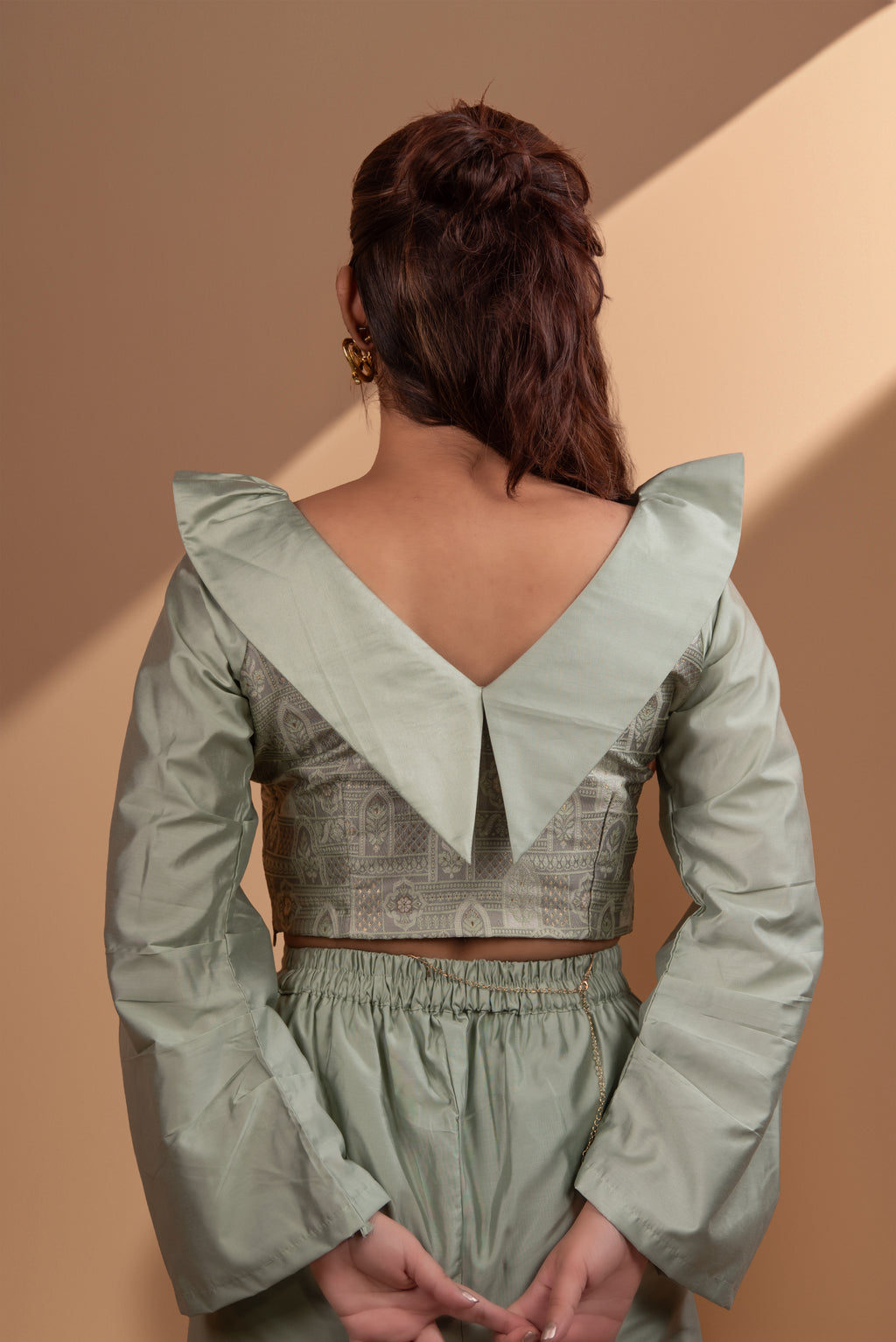 Banarasi Sage Green set