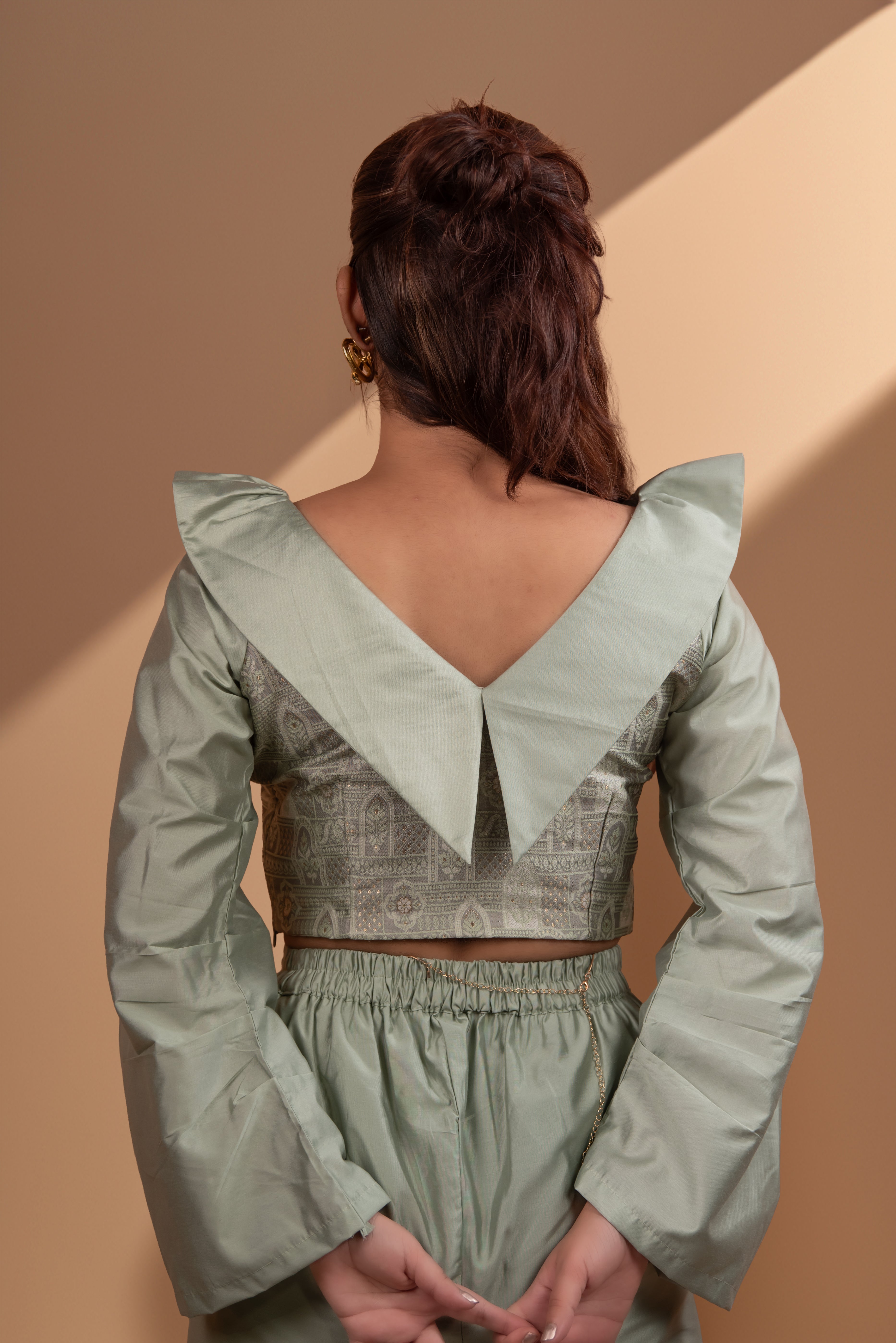 Banarasi Sage Green set