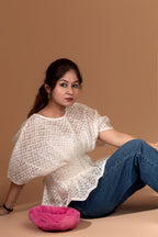 Pleated Waist top