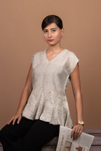 Tissue Peplum Top