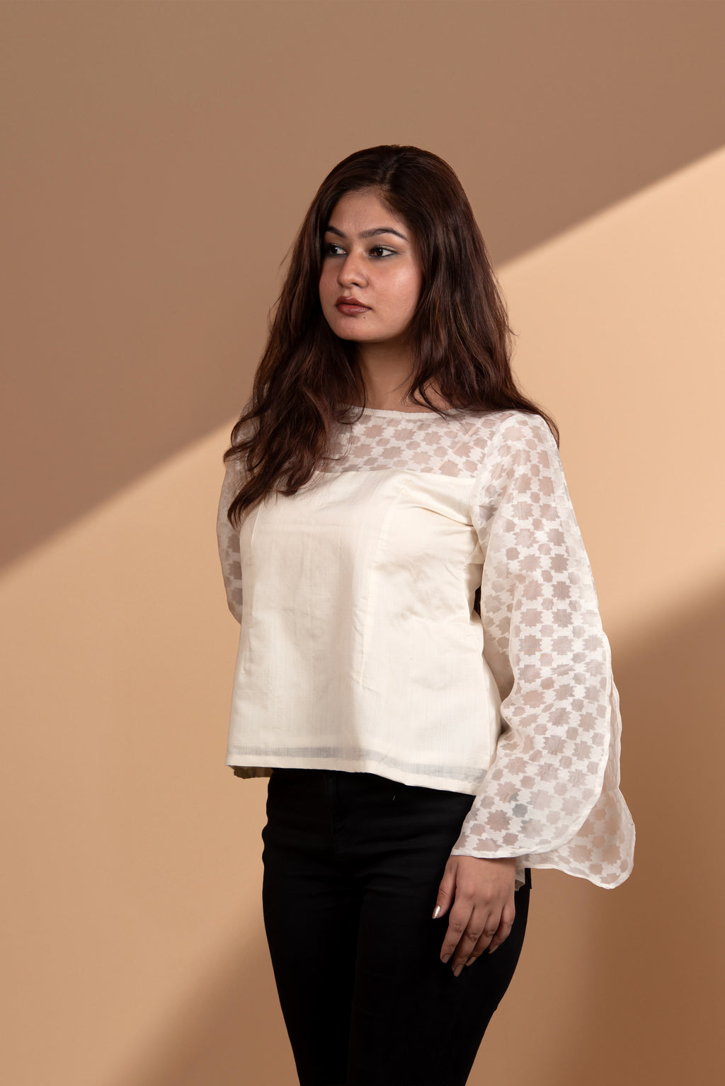 White Silk Top
