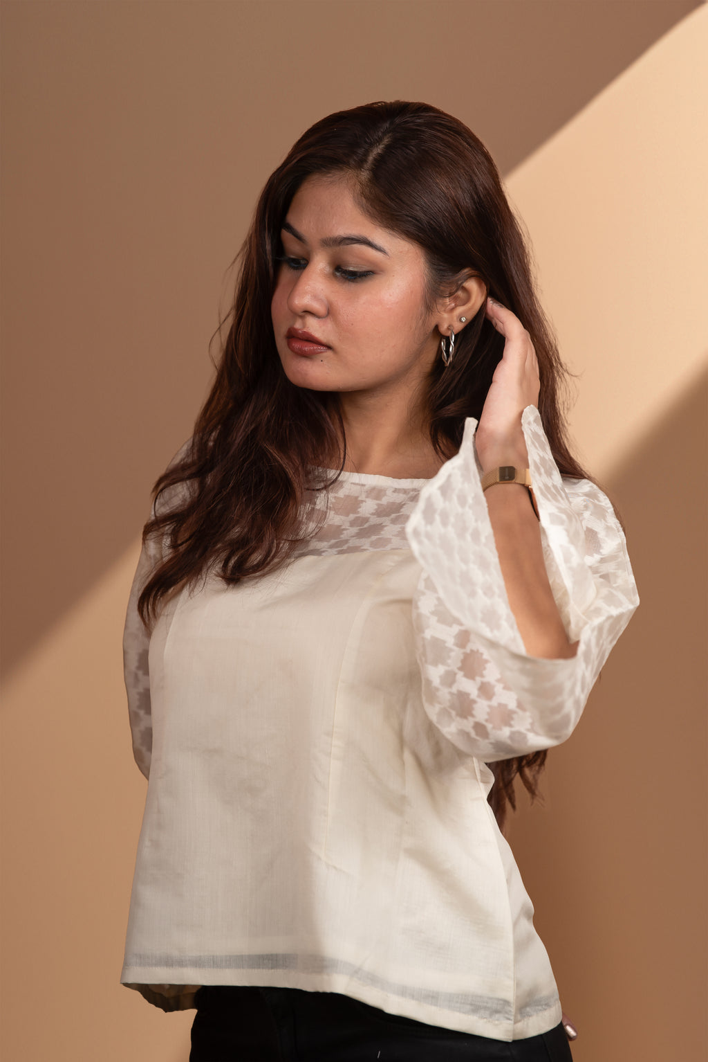 White Silk Top