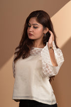 White Silk Top