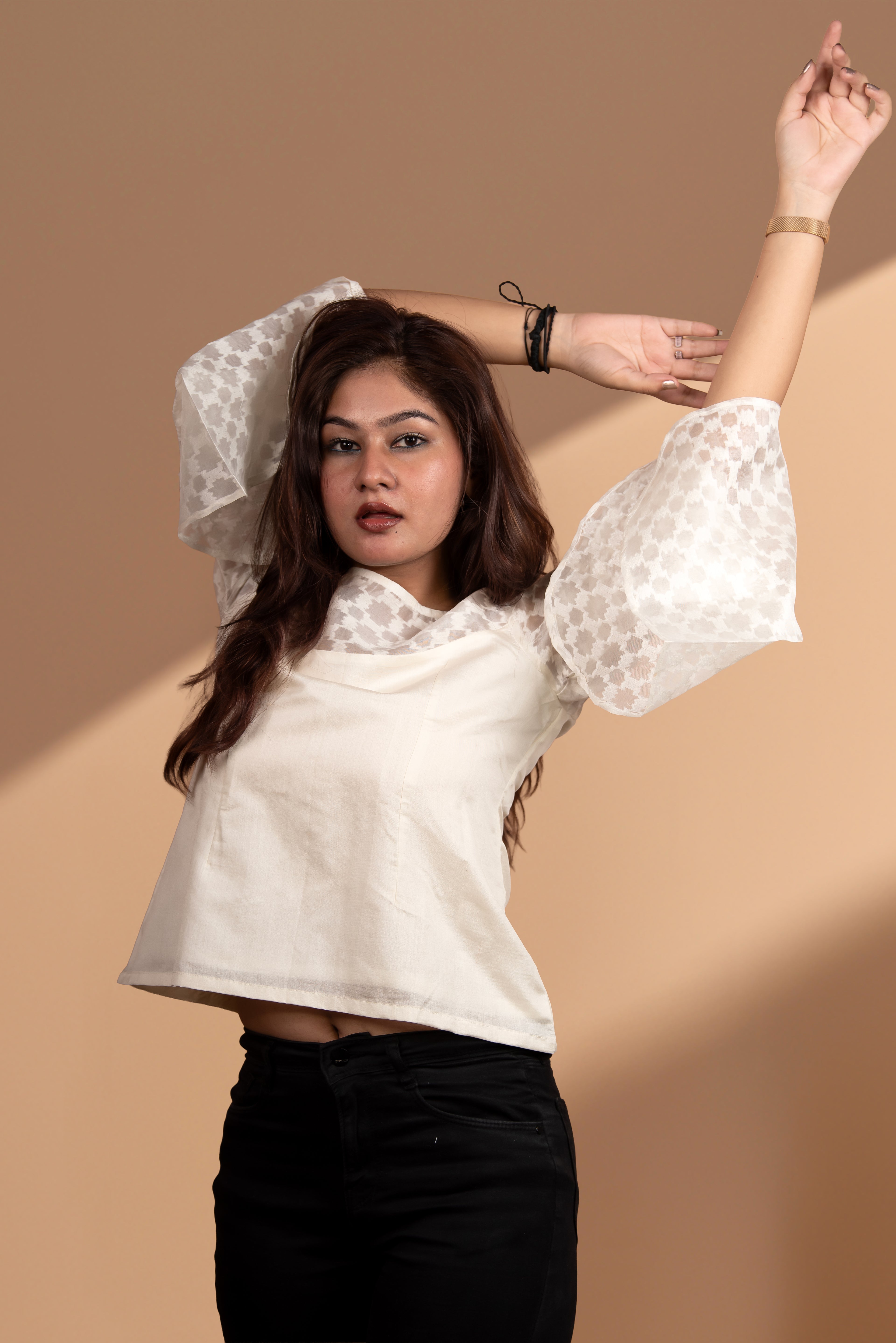 White Silk Top