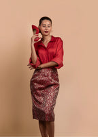Emily Inspired Banarasi Skirt set